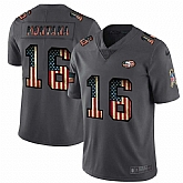 Nike 49ers 16 Joe Montana 2019 Salute To Service USA Flag Fashion Limited Jersey Dyin,baseball caps,new era cap wholesale,wholesale hats
